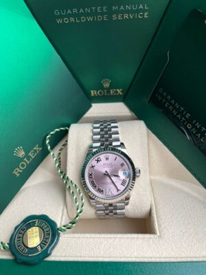 Rolex Datejust 31, Oyster, 31 mm, Oystersteel and White gold, Pink with diamonds Roman Dial, Jubilee Bracelet ref. 278274 - Image 2