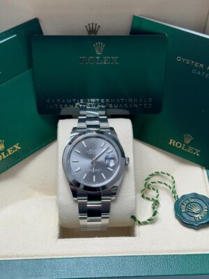 Rolex Datejust 41, Oyster, 41 mm, Oystersteel, Slate Rhodium Dial, Oyster Bracelet, 126300 - Image 2