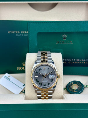 Rolex  Datejust 36, Oyster, 36 mm, Oystersteel and yellow gold,  slate dial, jubilee bracelet, 126233 - Image 2