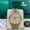 Rolex  Datejust 36, Oyster, 36 mm, Oystersteel and yellow gold,  Golden palm-motif diamond-set dial, jubilee bracelet, 126233 - Image 2