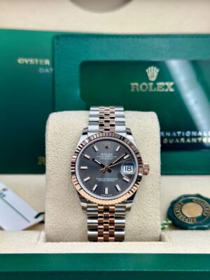 Rolex  Datejust 31mm, Oyster, 31 mm, Oystersteel and Everose gold features,  Slate dial, jubilee bracelet, 278271 - Image 2