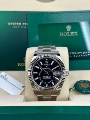 Rolex  sky-Dweller, Oyster, 42 mm, Oystersteel and white gold,  Bright black dial, oyster bracelet, 336934 - Image 2