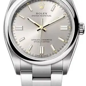Rolex Oyster Perpetual 36, Oyster bracelet, 36 mm, Oystersteel, Silver Dial, 126000