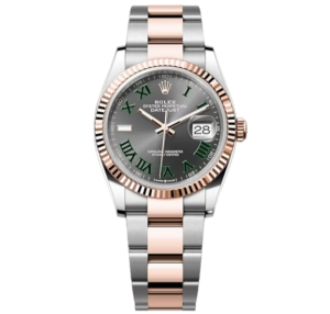 Rolex datejust 36 (Wimbledon), Oyster Bracelet, 36 mm, Oystersteel and everose gold ref. 126231