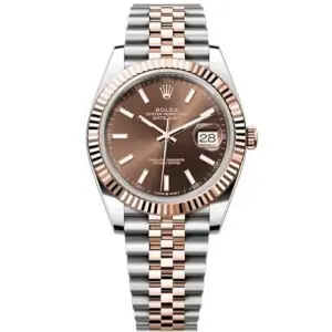 Rolex Datejust 41, oyster, 41 mm, Oystersteel and everose gold, Chocolate dial, Jubilee bracelet, ref 126331