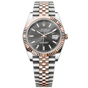 Rolex Datejust 41, oyster, 41 mm, Oystersteel and everose gold, Slate Motif Dial, Jubilee bracelet, ref 126331