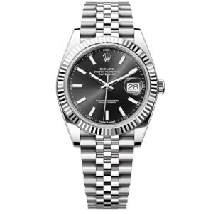 Rolex Datejust 41, Oyster, 41 mm, Oystersteel and White Gold, Black Index dial, Jubilee bracelet, 126334