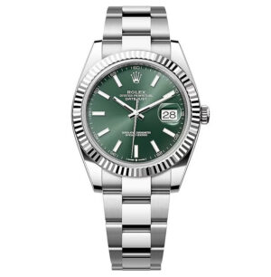 Rolex Datejust 41, Oyster, 41 mm, Oystersteel and White Gold, Mint Green dial, Oyster bracelet, 126334