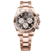Rolex Cosmograph daytona, Oyster, 40 mm, 18kt Everose gold, Black Diamond Dial, 18kt Everose gold bezel and Oyster bracelet, 126505