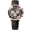 Rolex Cosmograph daytona, Oyster, 40 mm, 18kt Everose gold, Black Diamond dial, Black Cerachrom bezel  and Oysterflex bracelet, 126515LN