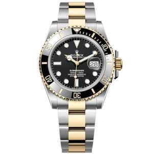 Rolex Steel and Gold Submariner Date Watch - Black Bezel - Black Dial - 126613LN