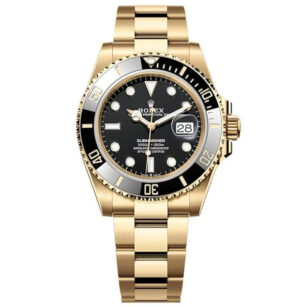 Rolex Submariner Date, Oyster, 41mm, Yellow gold, Black Dial, Cerachrom bezel insert in Black ceramic, 126618LN