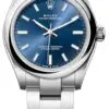 Rolex Oyster perpetual 31, Oyster, 31 mm, Oystersteel, Bright blue dial, Oyster bracelet, ref 277200
