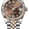 Rolex Datejust 31, Oyster, 31 mm, Oystersteel and Everose gold, Chocolate with diamonds Dial, Jubilee Bracelet ref. 278271