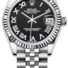 Rolex Datejust 31, Oyster, 31 mm, Oystersteel and White gold, Bright Black Roman Dial, Jubilee Bracelet ref. 278274