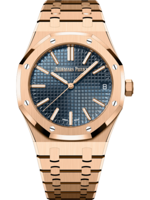 Audemars Piguet Royal Oak Selfwinding 41mm Pink Gold Blue Dial  15510OR.OO.1320OR.03